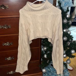 Cropped Sweater Turtleneck